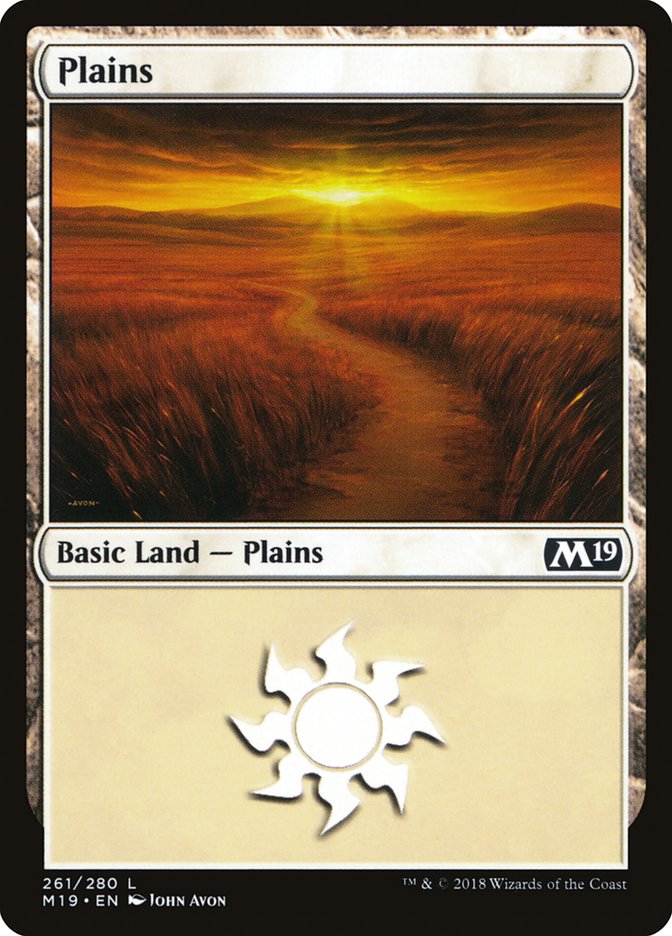 Plains (261) [Core Set 2019] MTG Single Magic: The Gathering | Red Claw Gaming