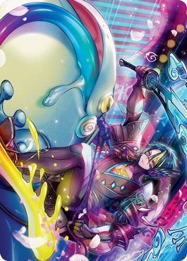 Tatsunari, Toad Rider Art Card [Kamigawa: Neon Dynasty Art Series] MTG Single Magic: The Gathering | Red Claw Gaming