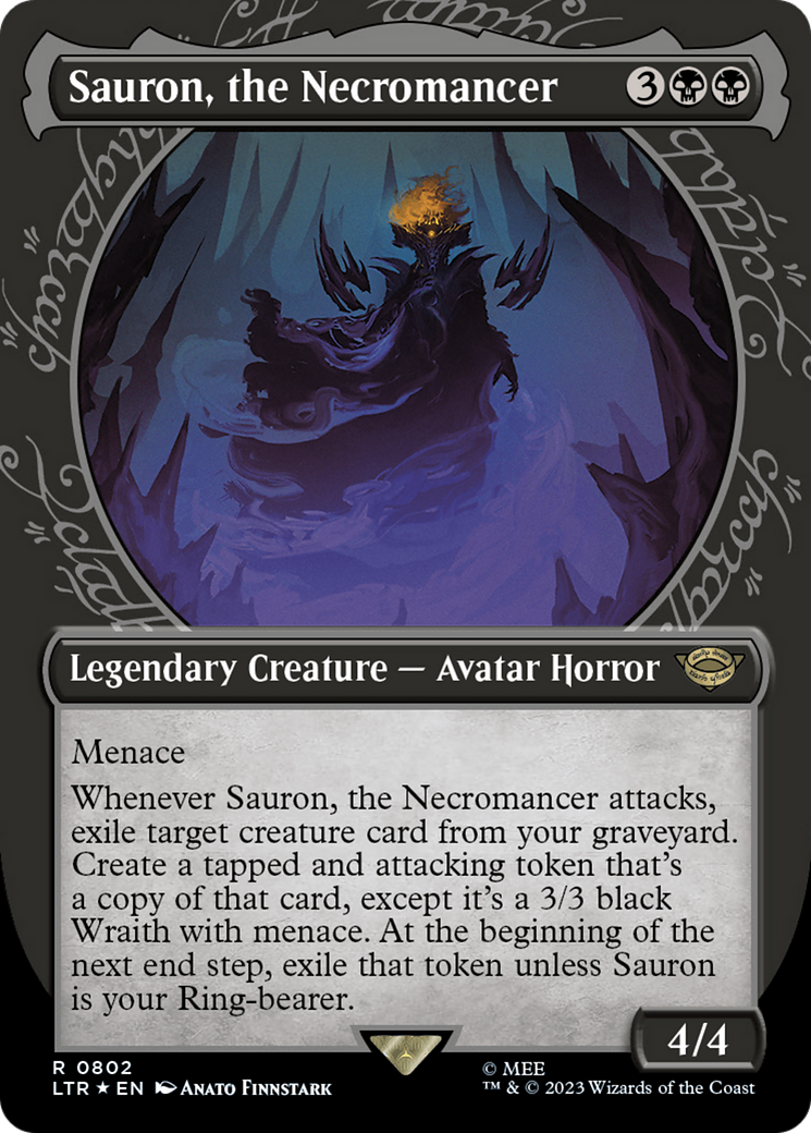 Sauron, the Necromancer (Showcase) (Surge Foil) [The Lord of the Rings: Tales of Middle-Earth] MTG Single Magic: The Gathering | Red Claw Gaming