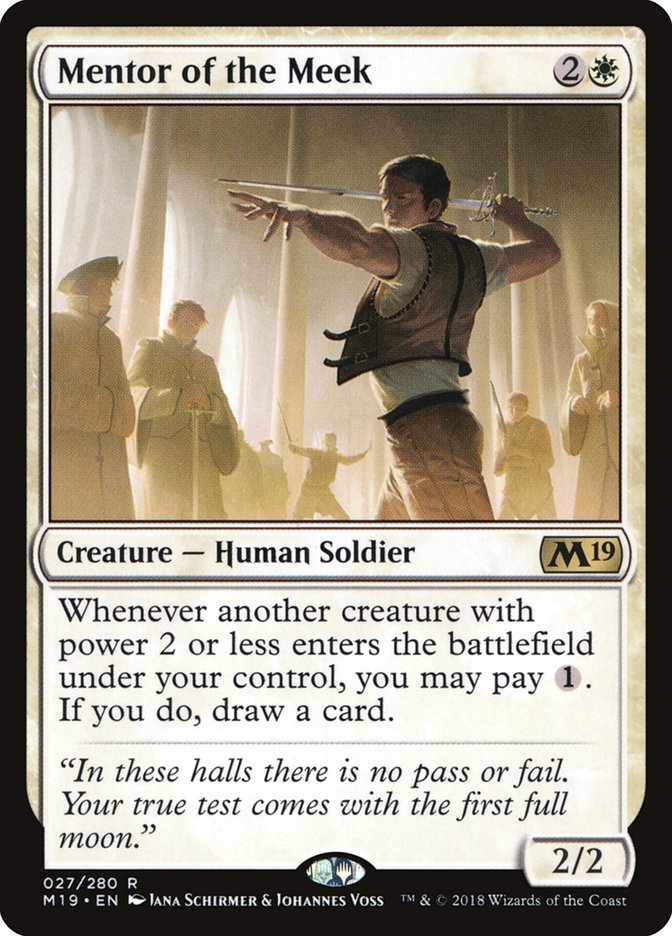Mentor of the Meek [Core Set 2019] MTG Single Magic: The Gathering | Red Claw Gaming