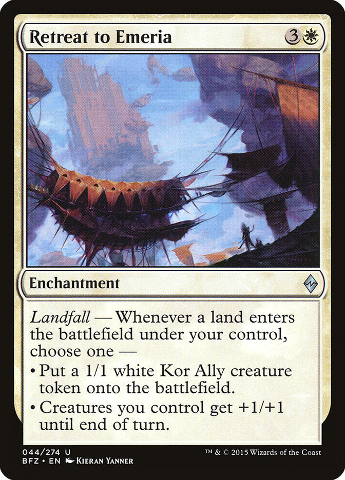 Retreat to Emeria [Battle for Zendikar] MTG Single Magic: The Gathering | Red Claw Gaming
