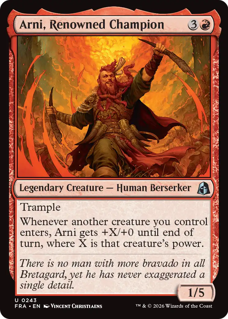 Arni, Renowned Champion [Reality Fracture] MTG Single Magic: The Gathering | Red Claw Gaming