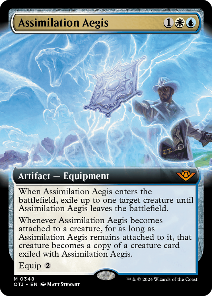 Assimilation Aegis (Extended Art) [Outlaws of Thunder Junction] MTG Single Magic: The Gathering | Red Claw Gaming