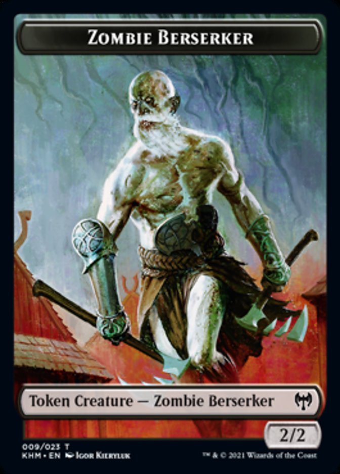 Zombie Berserker Token [Kaldheim Tokens] MTG Single Magic: The Gathering | Red Claw Gaming