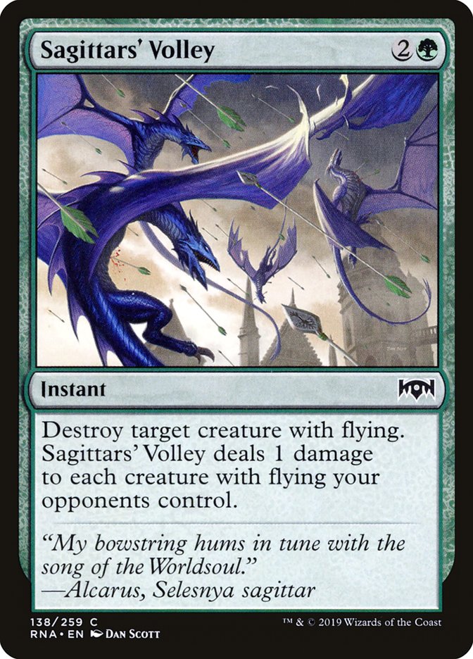 Sagittars' Volley [Ravnica Allegiance] MTG Single Magic: The Gathering | Red Claw Gaming