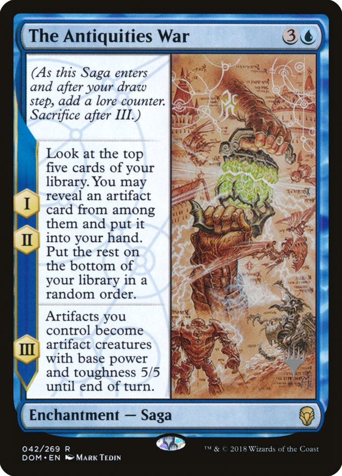 The Antiquities War (Promo Pack) [Dominaria Promos] MTG Single Magic: The Gathering | Red Claw Gaming
