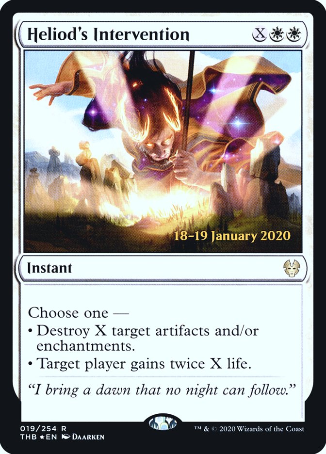 Heliod's Intervention [Theros Beyond Death Prerelease Promos] MTG Single Magic: The Gathering | Red Claw Gaming