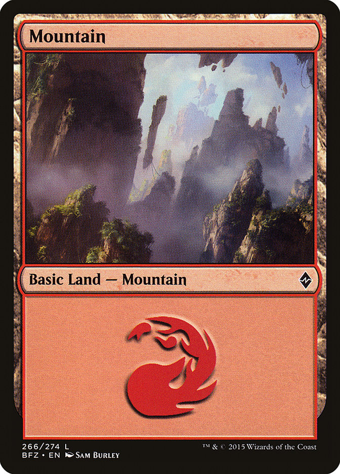 Mountain (266) [Battle for Zendikar] MTG Single Magic: The Gathering | Red Claw Gaming
