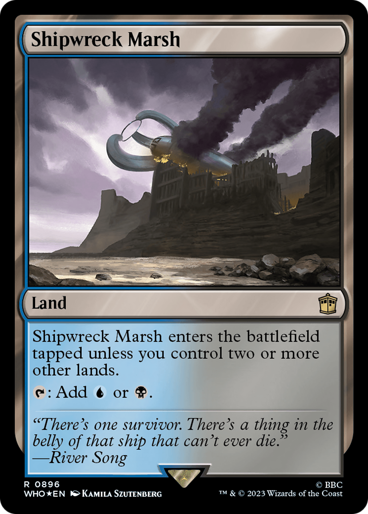 Shipwreck Marsh (Surge Foil) [Doctor Who] MTG Single Magic: The Gathering | Red Claw Gaming
