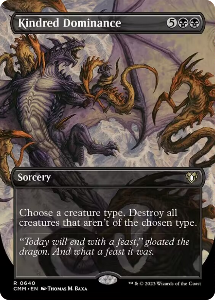 Kindred Dominance (Borderless Alternate Art) [Commander Masters] MTG Single Magic: The Gathering | Red Claw Gaming