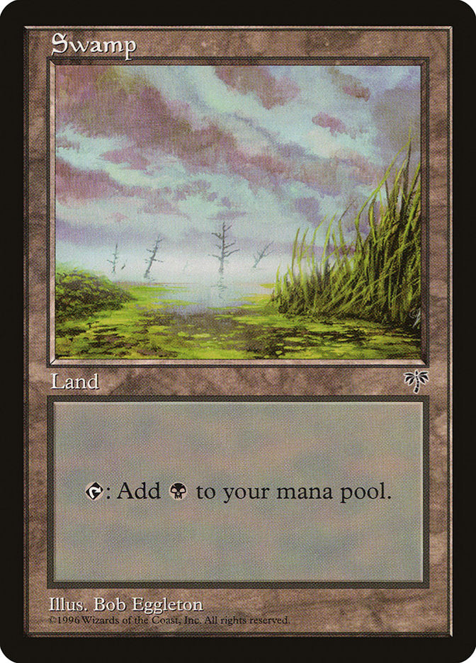 Swamp (No Sun or Moon / No Eyes) [Mirage] MTG Single Magic: The Gathering | Red Claw Gaming