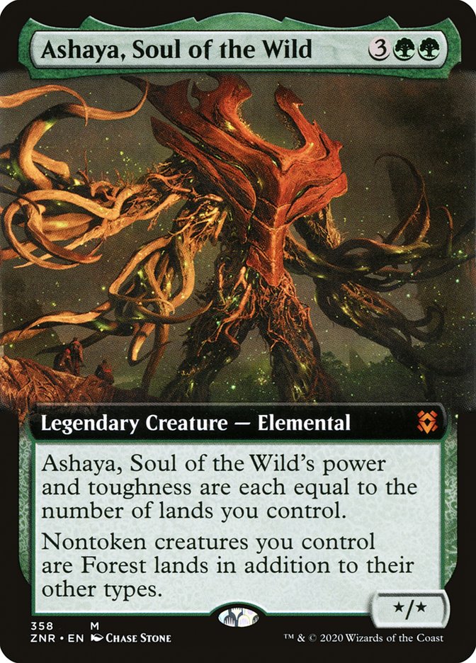 Ashaya, Soul of the Wild (Extended Art) [Zendikar Rising] MTG Single Magic: The Gathering | Red Claw Gaming