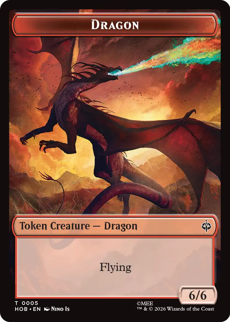 Stone Boulder // Dragon Double-Sided Token [The Hobbit Tokens] | Red Claw Gaming