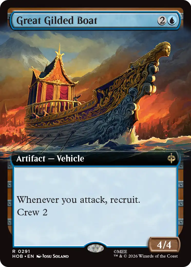 Great Gilded Boat (Extended Art) [The Hobbit] MTG Single Magic: The Gathering | Red Claw Gaming