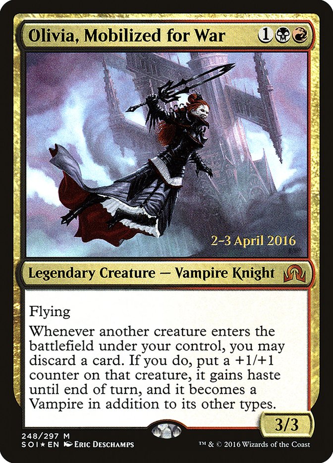 Olivia, Mobilized for War [Shadows over Innistrad Prerelease Promos] MTG Single Magic: The Gathering | Red Claw Gaming