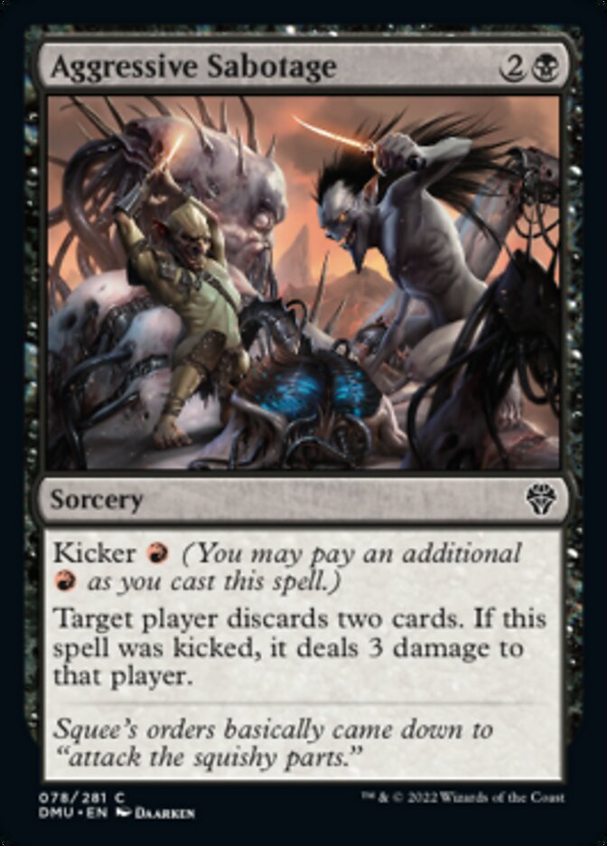 Aggressive Sabotage [Dominaria United] MTG Single Magic: The Gathering | Red Claw Gaming