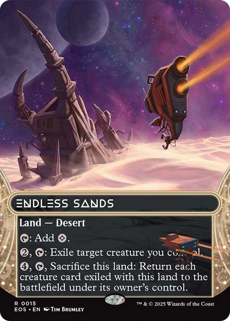 Endless Sands (0015) (Borderless) [Edge of Eternities: Stellar Sights] MTG Single Magic: The Gathering | Red Claw Gaming