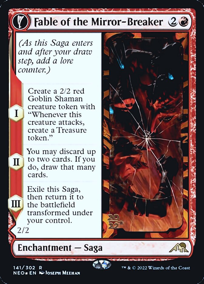 Fable of the Mirror-Breaker // Reflection of Kiki-Jiki [Kamigawa: Neon Dynasty Prerelease Promos] MTG Single Magic: The Gathering | Red Claw Gaming
