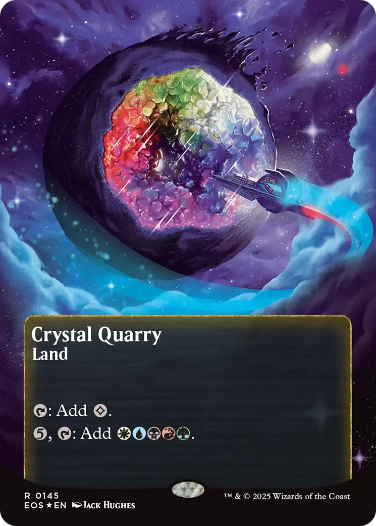 Crystal Quarry (0145) (Borderless) (Galaxy Foil) [Edge of Eternities: Stellar Sights] MTG Single Magic: The Gathering | Red Claw Gaming