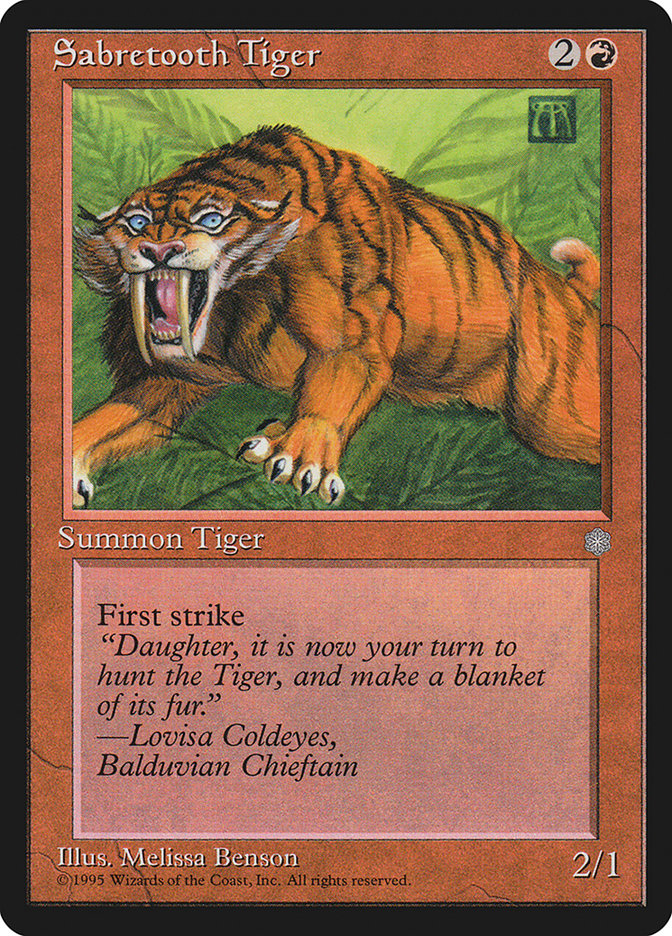 Sabretooth Tiger [Ice Age] MTG Single Magic: The Gathering | Red Claw Gaming