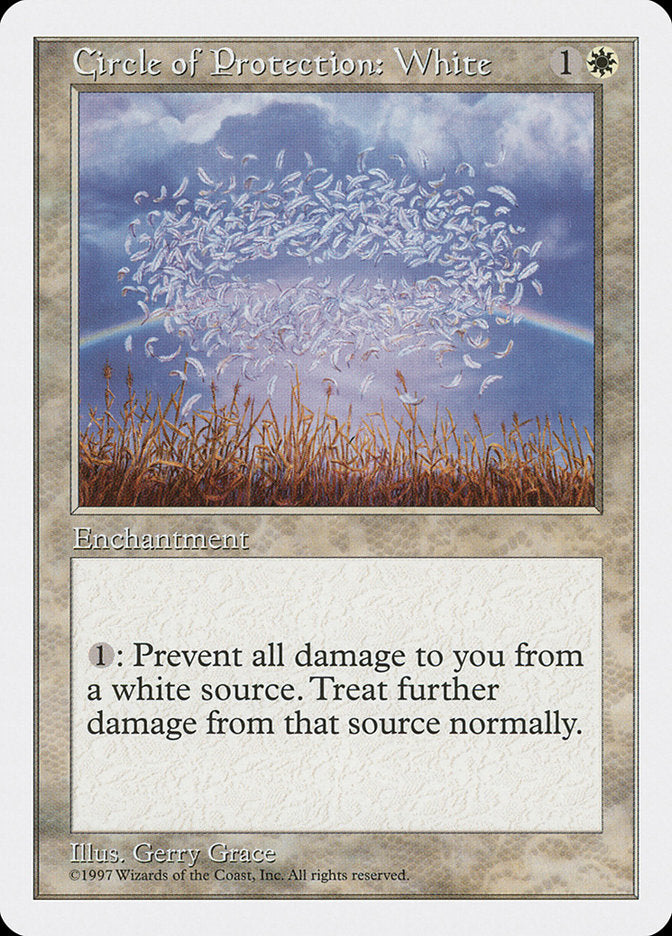 Circle of Protection: White [Fifth Edition] MTG Single Magic: The Gathering | Red Claw Gaming