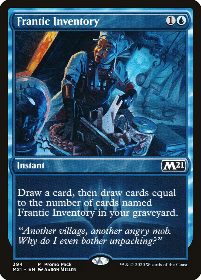 Frantic Inventory (Promo Pack) [Core Set 2021 Promos] MTG Single Magic: The Gathering | Red Claw Gaming