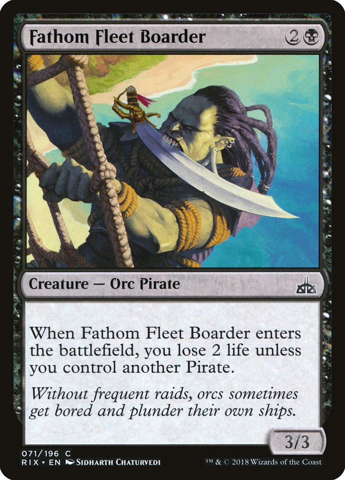 Fathom Fleet Boarder [Rivals of Ixalan] MTG Single Magic: The Gathering | Red Claw Gaming