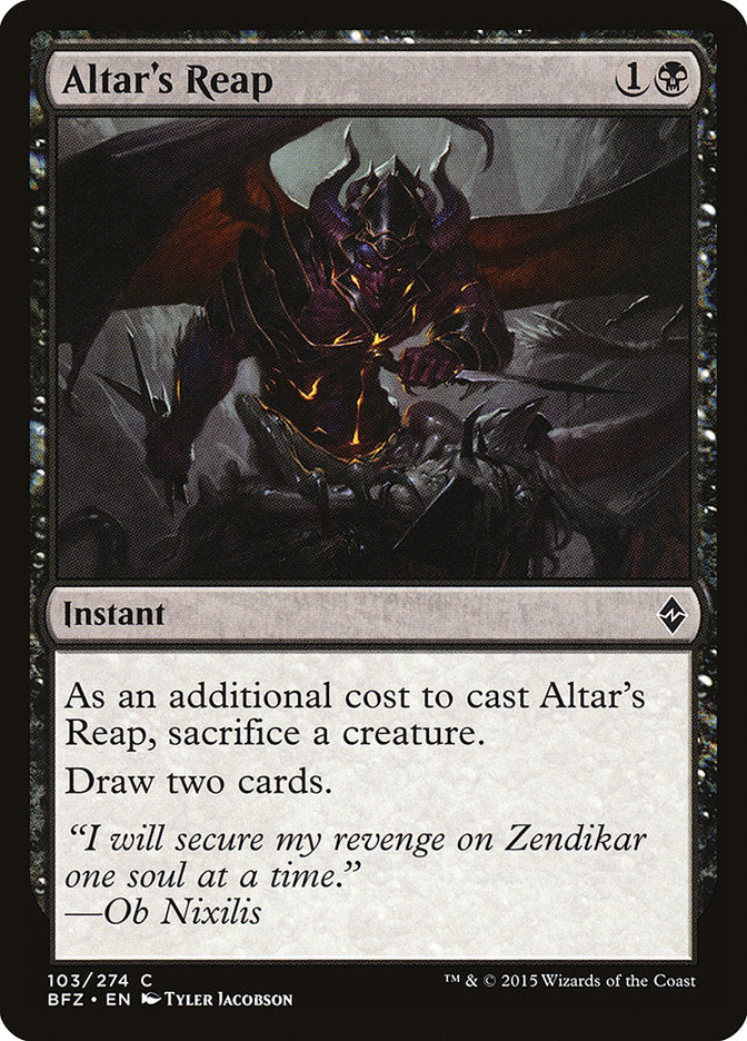 Altar's Reap [Battle for Zendikar] MTG Single Magic: The Gathering | Red Claw Gaming