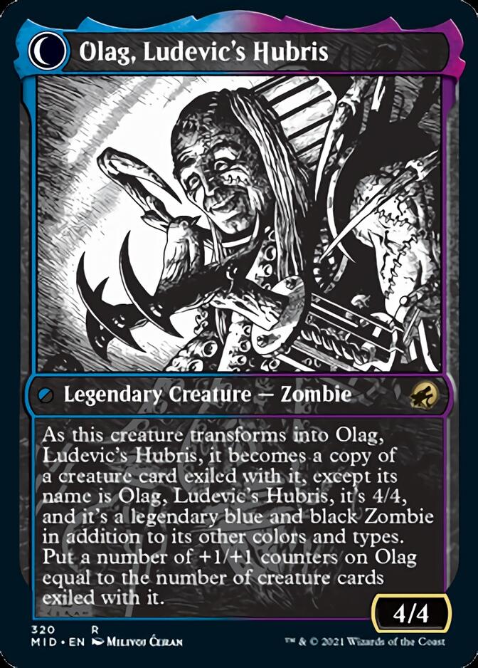 Ludevic, Necrogenius // Olag, Ludevic's Hubris (Showcase Eternal Night) [Innistrad: Midnight Hunt] MTG Single Magic: The Gathering | Red Claw Gaming