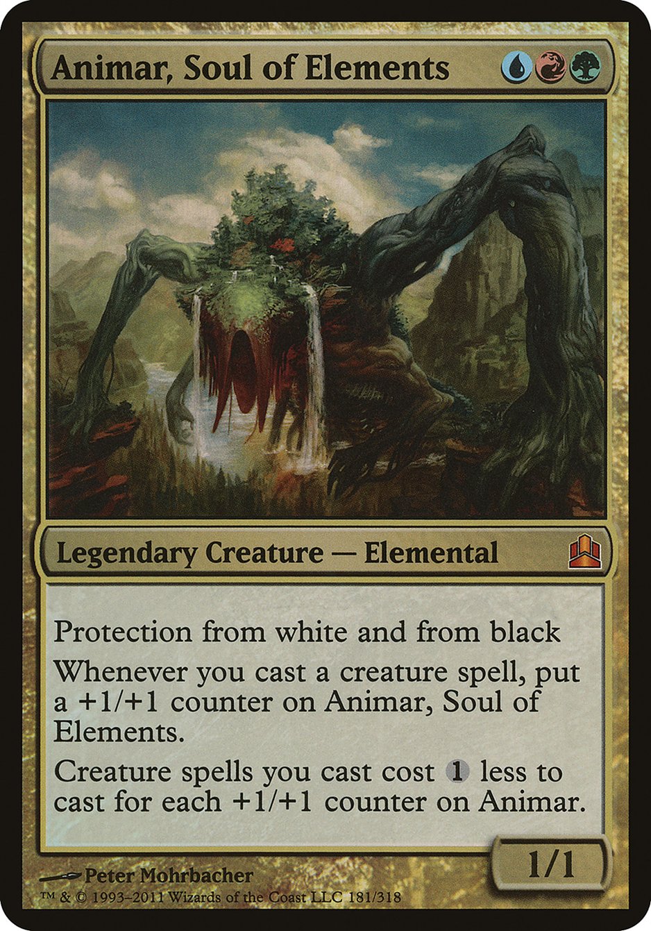 Animar, Soul of Elements (Oversized) [Commander 2011 Oversized] MTG Single Magic: The Gathering | Red Claw Gaming