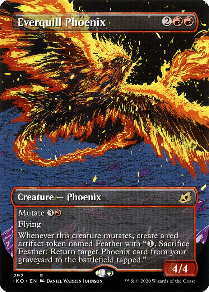 Everquill Phoenix (Showcase) [Ikoria: Lair of Behemoths] MTG Single Magic: The Gathering | Red Claw Gaming