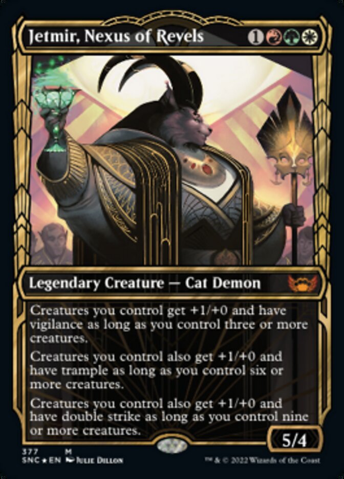 Jetmir, Nexus of Revels (Showcase Golden Age Gilded Foil) [Streets of New Capenna] MTG Single Magic: The Gathering | Red Claw Gaming