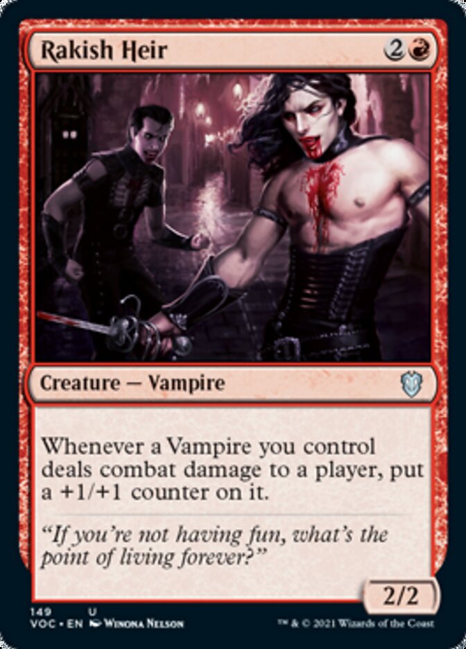 Rakish Heir [Innistrad: Crimson Vow Commander] MTG Single Magic: The Gathering | Red Claw Gaming