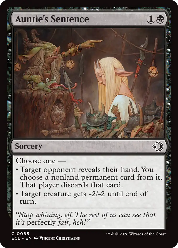 Auntie's Sentence [Lorwyn Eclipsed] MTG Single Magic: The Gathering | Red Claw Gaming