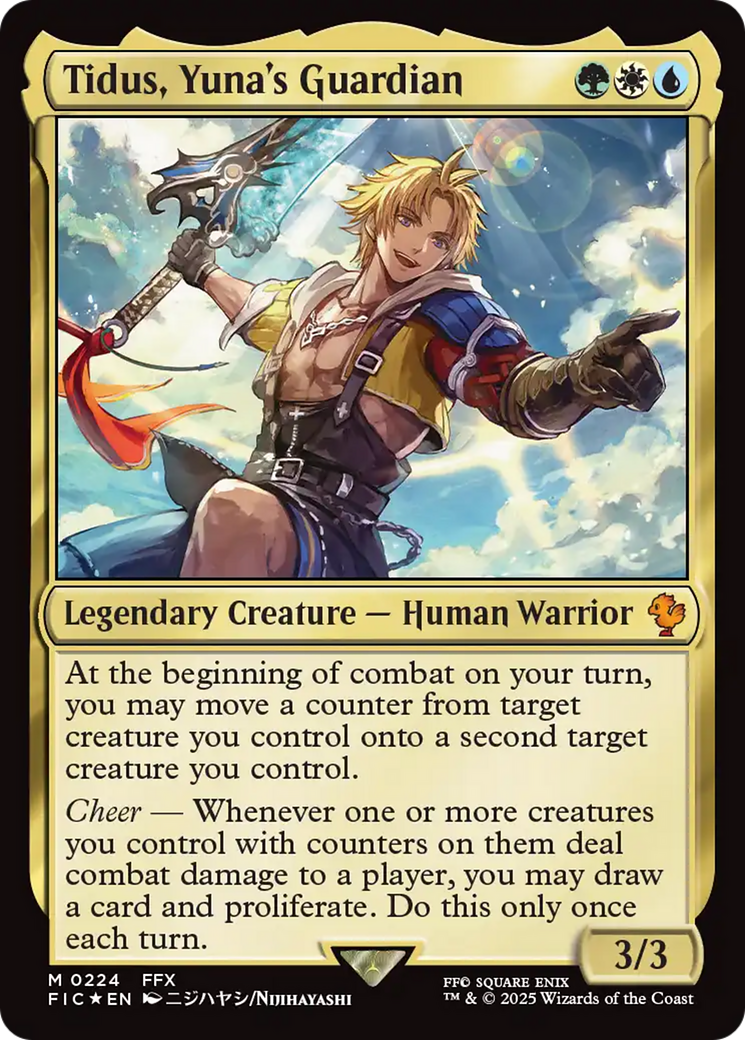 Tidus, Yuna's Guardian (Surge Foil) [FINAL FANTASY Commander] MTG Single Magic: The Gathering | Red Claw Gaming