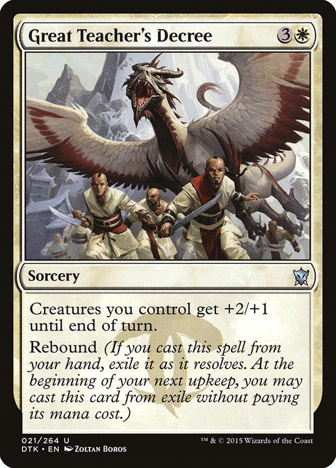 Great Teacher's Decree [Dragons of Tarkir] MTG Single Magic: The Gathering | Red Claw Gaming