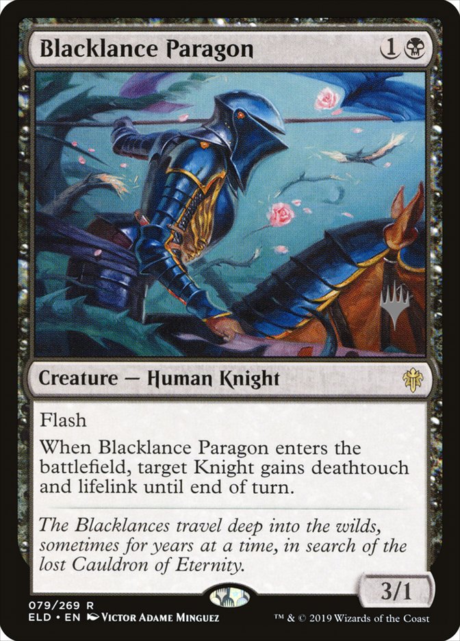 Blacklance Paragon (Promo Pack) [Throne of Eldraine Promos] MTG Single Magic: The Gathering | Red Claw Gaming