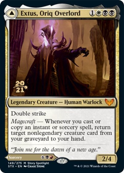 Extus, Oriq Overlord // Awaken the Blood Avatar [Strixhaven: School of Mages Prerelease Promos] MTG Single Magic: The Gathering | Red Claw Gaming