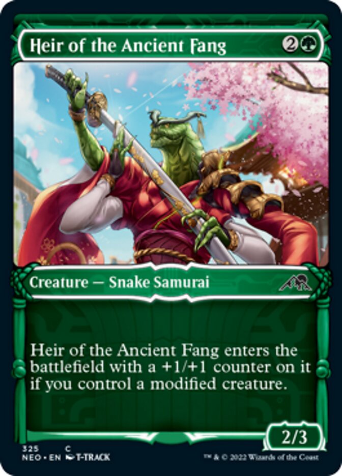 Heir of the Ancient Fang (Showcase Samurai) [Kamigawa: Neon Dynasty] MTG Single Magic: The Gathering    | Red Claw Gaming