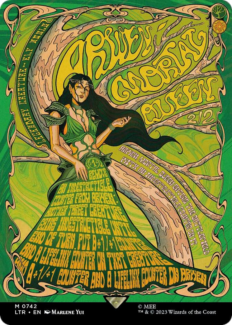 Arwen, Mortal Queen (Borderless Poster) [The Lord of the Rings: Tales of Middle-Earth] MTG Single Magic: The Gathering | Red Claw Gaming