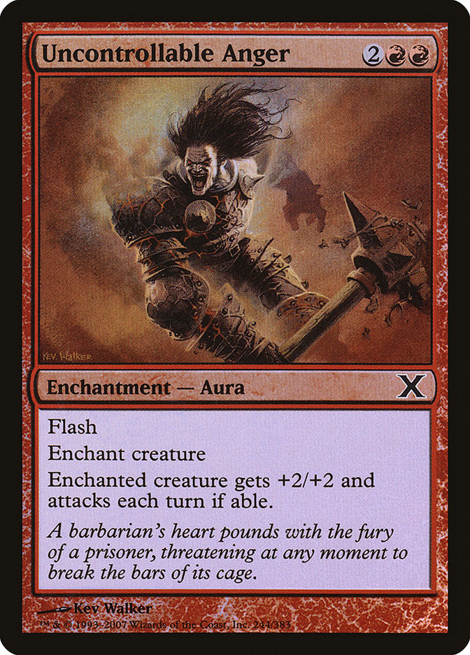 Uncontrollable Anger (Premium Foil) [Tenth Edition] MTG Single Magic: The Gathering | Red Claw Gaming