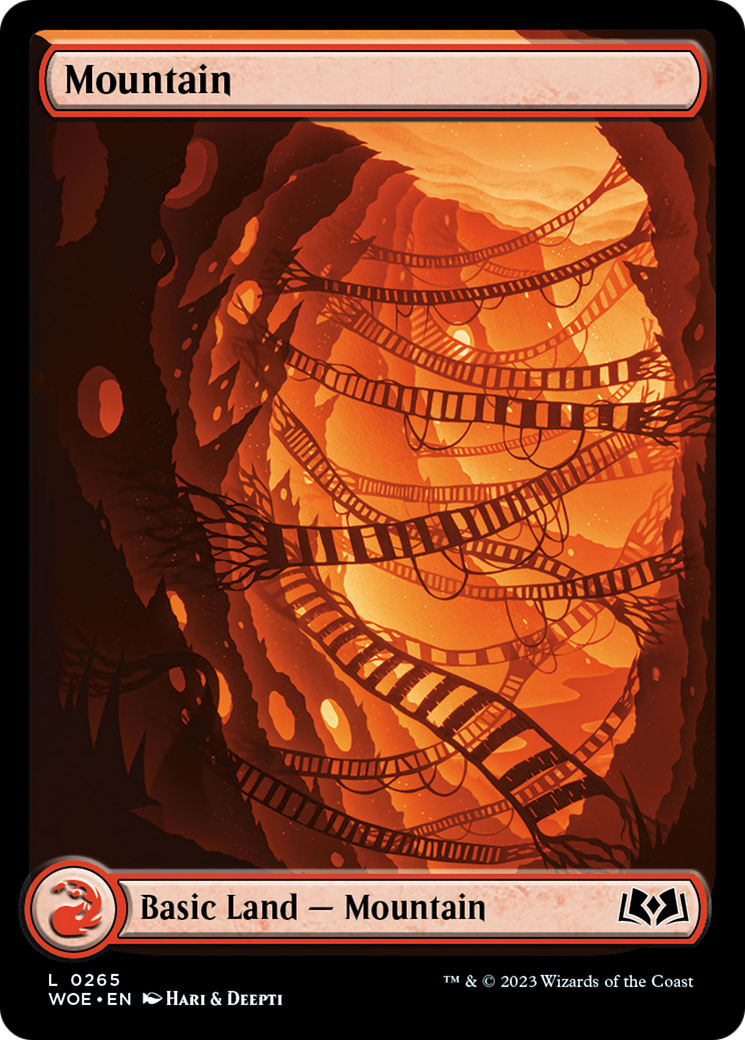 Mountain (265) (Full-Art) [Wilds of Eldraine] MTG Single Magic: The Gathering    | Red Claw Gaming