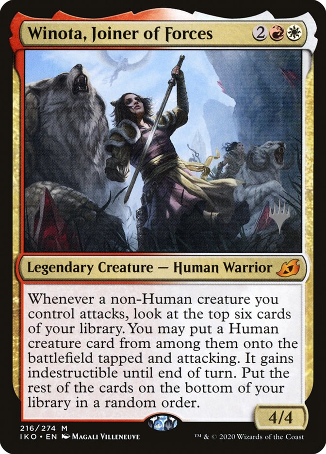 Winota, Joiner of Forces (Promo Pack) [Ikoria: Lair of Behemoths Promos] MTG Single Magic: The Gathering | Red Claw Gaming
