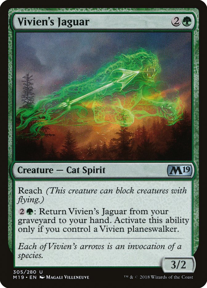Vivien's Jaguar [Core Set 2019] MTG Single Magic: The Gathering | Red Claw Gaming