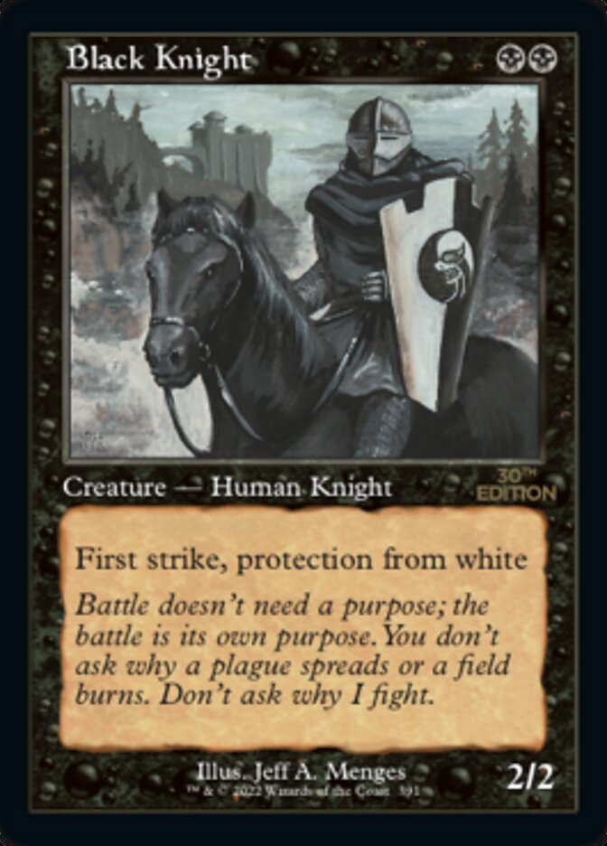 Black Knight (Retro) [30th Anniversary Edition] MTG Single Magic: The Gathering | Red Claw Gaming