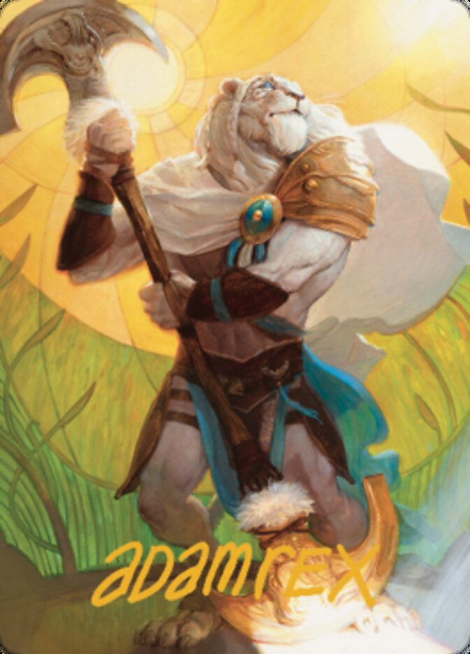 Ajani, Sleeper Agent Art Card (Gold-Stamped Signature) [Dominaria United Art Series] MTG Single Magic: The Gathering | Red Claw Gaming