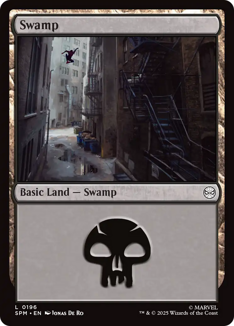 Swamp (0196) [Marvel's Spider-Man] MTG Single Magic: The Gathering | Red Claw Gaming