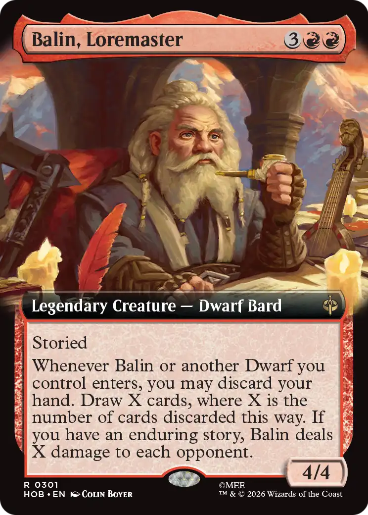 Balin, Loremaster (Extended Art) [The Hobbit] | Red Claw Gaming