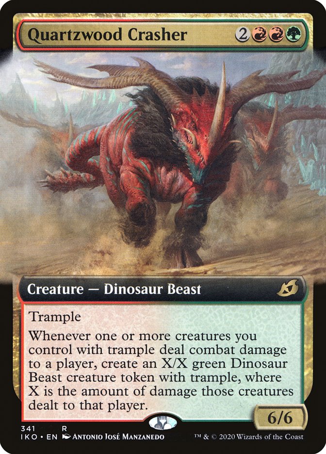 Quartzwood Crasher (Extended Art) [Ikoria: Lair of Behemoths] MTG Single Magic: The Gathering | Red Claw Gaming