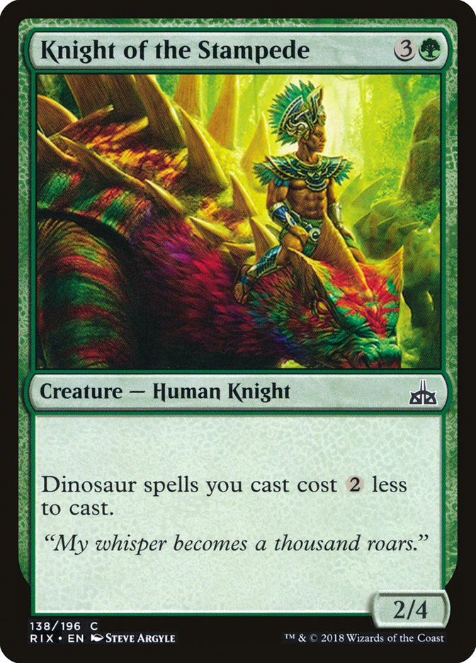 Knight of the Stampede [Rivals of Ixalan] MTG Single Magic: The Gathering | Red Claw Gaming